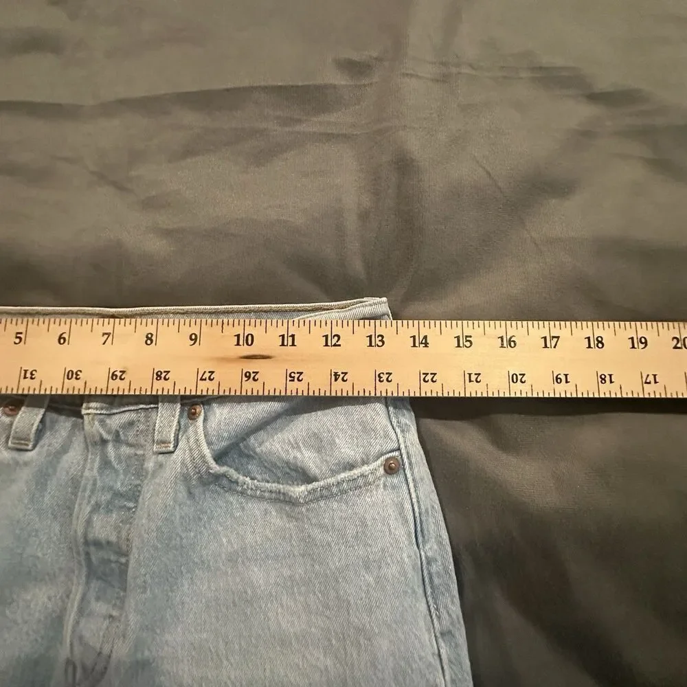 Levi's 501 Jeans Women's 26x30 Button Fly Skinny Denim Light Wash Festival